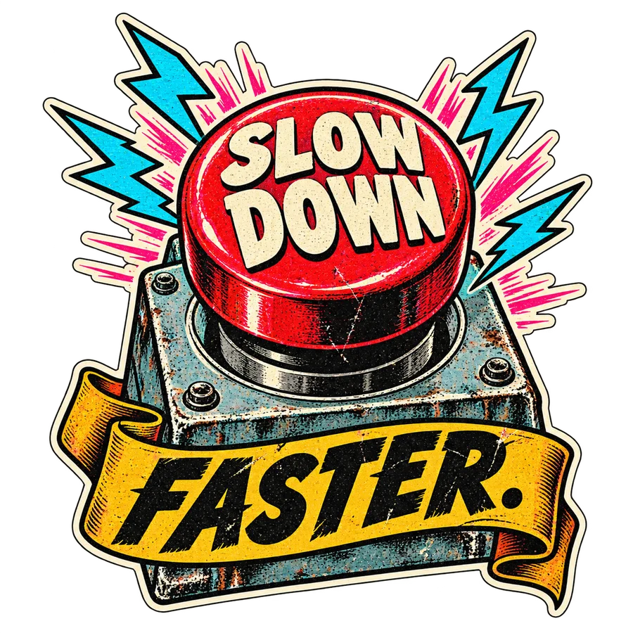 KitiKat says: Slow down. Faster.